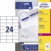Avery Ultragrip etiketter 37x70mm hvid 2400stk