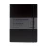 Notesbog A4 linjeret PU sort