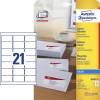Avery J8160-25 etiketter 63,5x38,1mm hvid 525stk