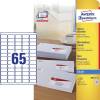 Avery J8651-25 etiketter 38,1x21,2mm hvid 1625stk