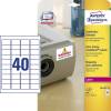 Avery L6140-20 etiketter 45,7x25,4mm hvid 800stk
