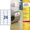 Avery L6141-20 etiketter 63,5x33,9mm hvid 480stk