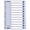 Register, Esselte, A4,210x297mm, 1-12 gr&aring; Pakke med 10 s&aelig;t