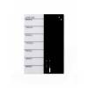 NAGA magnetisk glas ugetavle dansk 40x60cm sort/hvid