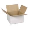 B&oslash;lgepapkasse, indre dim: 380 x 380 x 230 mm, 2-lags,BC-flute, 7.000 mm FEFCO 0201, hvid/brun, bundt a 15 stk palle a 270 stk, FSC Mix 70%