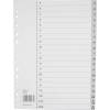 Register, Bantex, A4,210x297mm, A-&Aring;, gr&aring; palle 3100 s&aelig;t