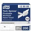 Tork 129089 Xpress Flushable h&aring;ndkl&aelig;deark H2 hvid 4200ark