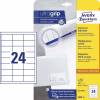 Universeletiket, Avery, 3658-10 64.60mmx33.80mm hvid, antal etiketter pr. ark : 24 pakke med 240 stk, FSC Mix Credit