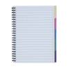 Bantex 5in1 Index spiralblok A5+ linjeret