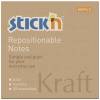 Notes, BNT Stick&acute;n, Kraft Blok, brun, 76 x76mm