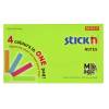 Notes, BNT Stick&acute;n, Magic neon assorteret, 127x76mm