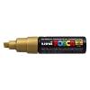 Paintmarker, Uni Posca, PC-8K, 8MM Rund spids, guld, permanent
