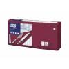 Frokostservietter, Tork, Advanced 1/4-fold, 3 lag, bordeaux 330mmx330mm, pakke a 1500 stk FSC Mix Credit