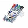 Marker, Staedtler, 356 B WP4, 2-5MM Rund spids, assorteret, permanent S&aelig;t med 4 stk