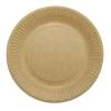 Tallerken frokost, Rund indvendig diameter 180.0 mm, brun pakke a 50 stk, F&oslash;devaregodkendt