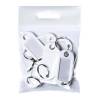 N&oslash;gleskilte, BNT 50x23, etiketm&aring;l (LxB): 30x15mm, plastik hvid
