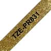 Labeltape, Brother, TZEPR831, lamineret 12mmx8.00m sort/guld