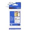 Labeltape, Brother, TZEN221, ulamineret 9mmx8.00m sort/hvid