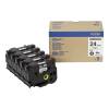 Labeltape, Brother Labeltape, HGE151V5 24mmx8.00m sort/transparent, pakke a 5 ruller