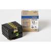 Labeltape, Brother, HGE631V5, 12mmx8.00m sort/gul