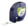 Dymo Letratag papirtape 12mmx4m sort/hvid