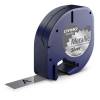 Dymo Letratag plasttape 12mm sort/s&oslash;lv