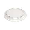 L&aring;g t/plastbakke, F&aelig;rch, K 5123-2, Rund &Oslash; 127, h&oslash;jde 12, v&aelig;gt: 108 PET, transparent, karton a 684 stk F&oslash;devaregodkendt