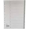 Register, Esselte, A4,210x297mm, 1-10 gr&aring; Pakke med 10 s&aelig;t