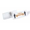 Kongresm&aelig;rker, Durable, 40x105 Med combi clip, hvid pakke a 14 stk