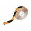 Markeringstape, Durable Duraline 50, 50mmx15m aftagelig, gul/sort kasse a 5 ruller