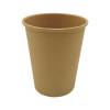 Kaffeb&aelig;ger, Papir + PE, brun, 8oz/240ml karton a 1000 stk, Single wall F&oslash;devaregodkendt
