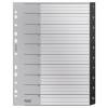 Register, Leitz Recycle, A4,210x297mm 1-10, sort Pakke med 10 s&aelig;t