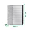 Register, Leitz Recycle, A4,210x297mm 1-10, sort Pakke med 10 s&aelig;t