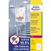 Laseretiket, Avery, 687818 210x297mm hvid, antal etiketter pr. ark : 1 pakke a 10 stk
