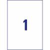 Laseretiket, Avery, 687818 210x297mm hvid, antal etiketter pr. ark : 1 pakke a 10 stk