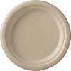 Tallerken middag, Rund indvendig diameter 260.0 mm, biobaseret brun, Bagasse, pakke a 50 stk kasse med 10 pakker, palle a 16 kartoner F&oslash;devaregodkendt