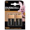 Batteri, Duracell PLUS POWER, 9V alkaline pakke a 2 stk