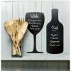 Kridttavle, Securit Silhouette, sort Glas