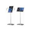 Brochure holder, Twinco, Infostand A3 med snapramme gulvmodel aluminium/gr&aring;