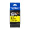 Labeltape, Brother, HSE611E 5.20mmx1.50m sort/gul