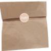 Forseglingsetiket, Meto, &Oslash;50mm, HJERTE 50mm brun, rulle a 500 etiketter