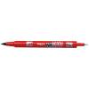 Pilot Twin 2-i-1 permanent marker 0,5mm r&oslash;d