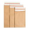 Forsendelsespose i Papir, Master'in Expert, 250 + 50 x 350 x 50 mm Kile i siden, krydset bund, Kraftliner 2 selvkl&aelig;bende lukninger, afri, Brun Uden tryk, karton a 100 stk palle a 5000 stk, FSC Mix Credit