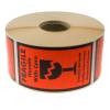 Etiket FRAGILE 120x70mm orange 1000stk