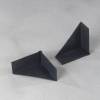 Kant og Hj&oslash;rnebeskyttelse, 3D-hj&oslash;rne 2.000 mm, 70 x 28 mm, l&aelig;ngde: 70 mm polyethylen, sort, karton a 1000 stk palle a 20 kartoner