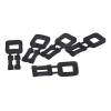 Strap forsegling, Plastsp&aelig;nde,  101 benl&aelig;ngde 12.00 mm, bredde 12.00 mm tykkelse: 4.000 mm, plastik PE p&aring; den udvendige side, sort karton a 1000 stk, palle a 160 kartoner