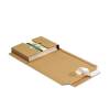 Bogomslag, Master'in Access udvendig dim: 262 x 159 x 58 mm indre dim: 217 x 155 x 10 - 50 mm 1-lags  1.02,B-flute, 3.000 mm FEFCO n/a selvkl&aelig;bende lukning, afrivnin, Brun Lille master-logo, A5 Maks. belastning op til 2 kg batch a 25 stk, palle a 2400 stk