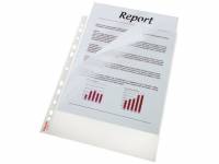 Plastlomme Esselte A4 0,115mm åben top/ven. præg 10stk/pak