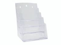 Brochureholder bnt klar A5 4 rum bord/væg 730x380x620mm