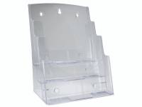 Brochureholder bnt klar A4 3 rum bord/væg 297x210mm